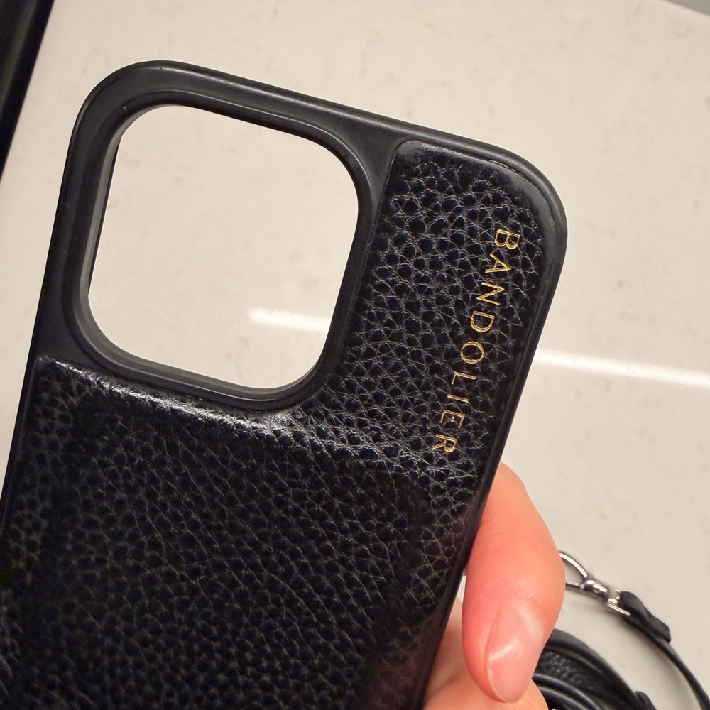 Bandolier Sleek Black Phone Case with Strap - Picture 8 of 9